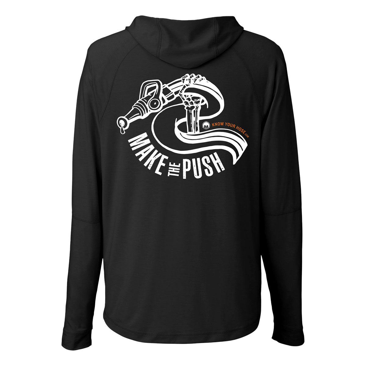 MAKE THE PUSH Skeleton Hose – T-shirt à manches longues et capuche performant unisexe