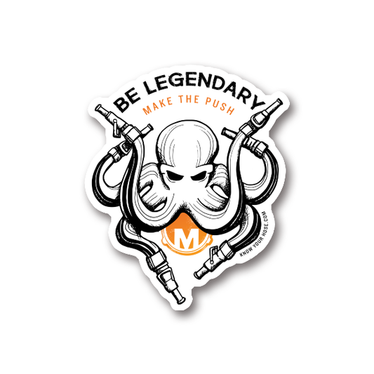 BE LEGENDARY Kraken - 3" Sticker (white)