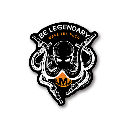 BE LEGENDARY Kraken - 3" Sticker (black)