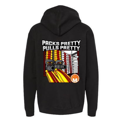 PACKS PRETTY, PULLS PRETTY – Pullover Hooded Sweatshirt – UNISEX