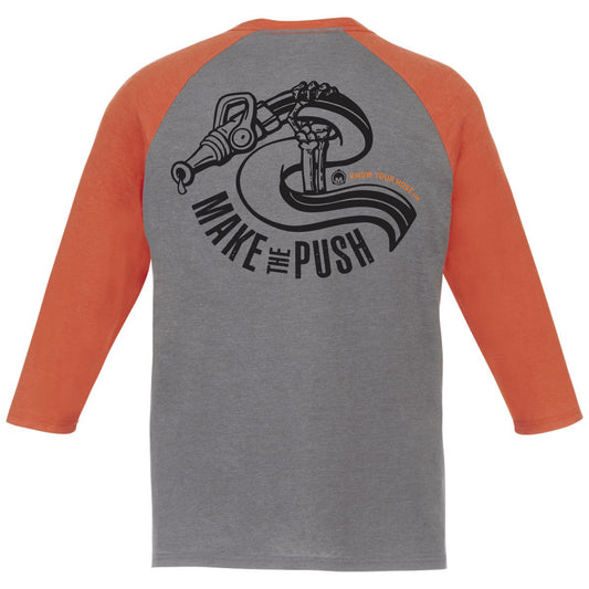 MAKE THE PUSH Skeleton Hose – Baseball Tee – UNISEX