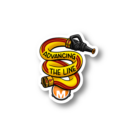 ADVANCING THE LINE – 3" Sticker