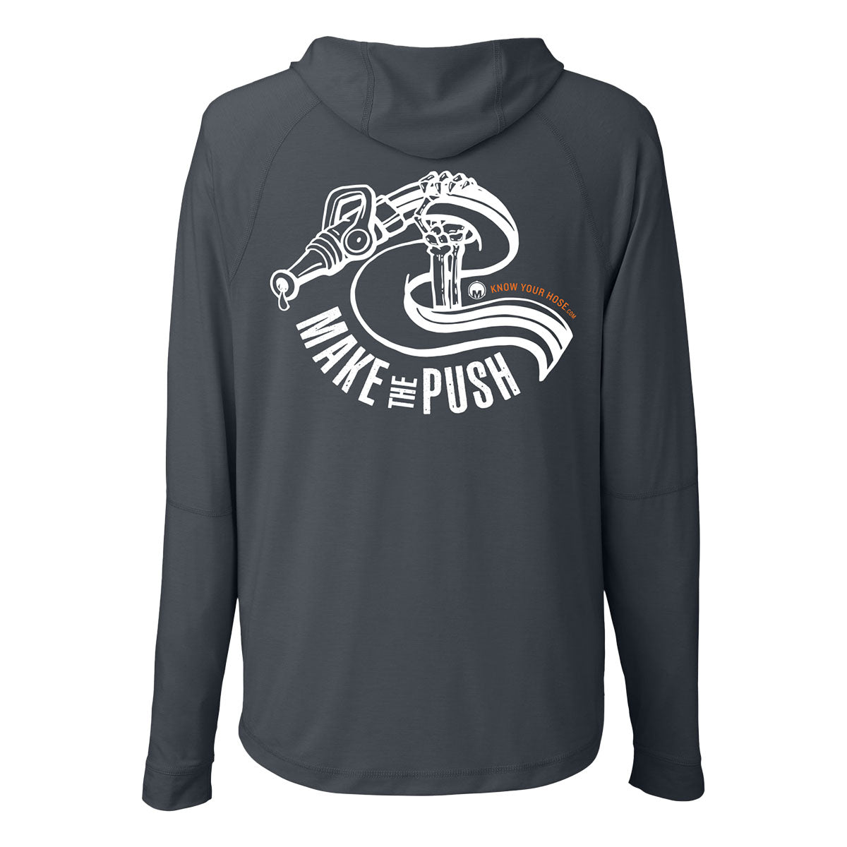 MAKE THE PUSH – Performance Hooded Long Sleeve Shirt – UNISEX