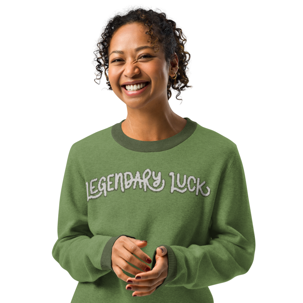 LEGENDARY LUCK Knitted Crew Neck Sweater