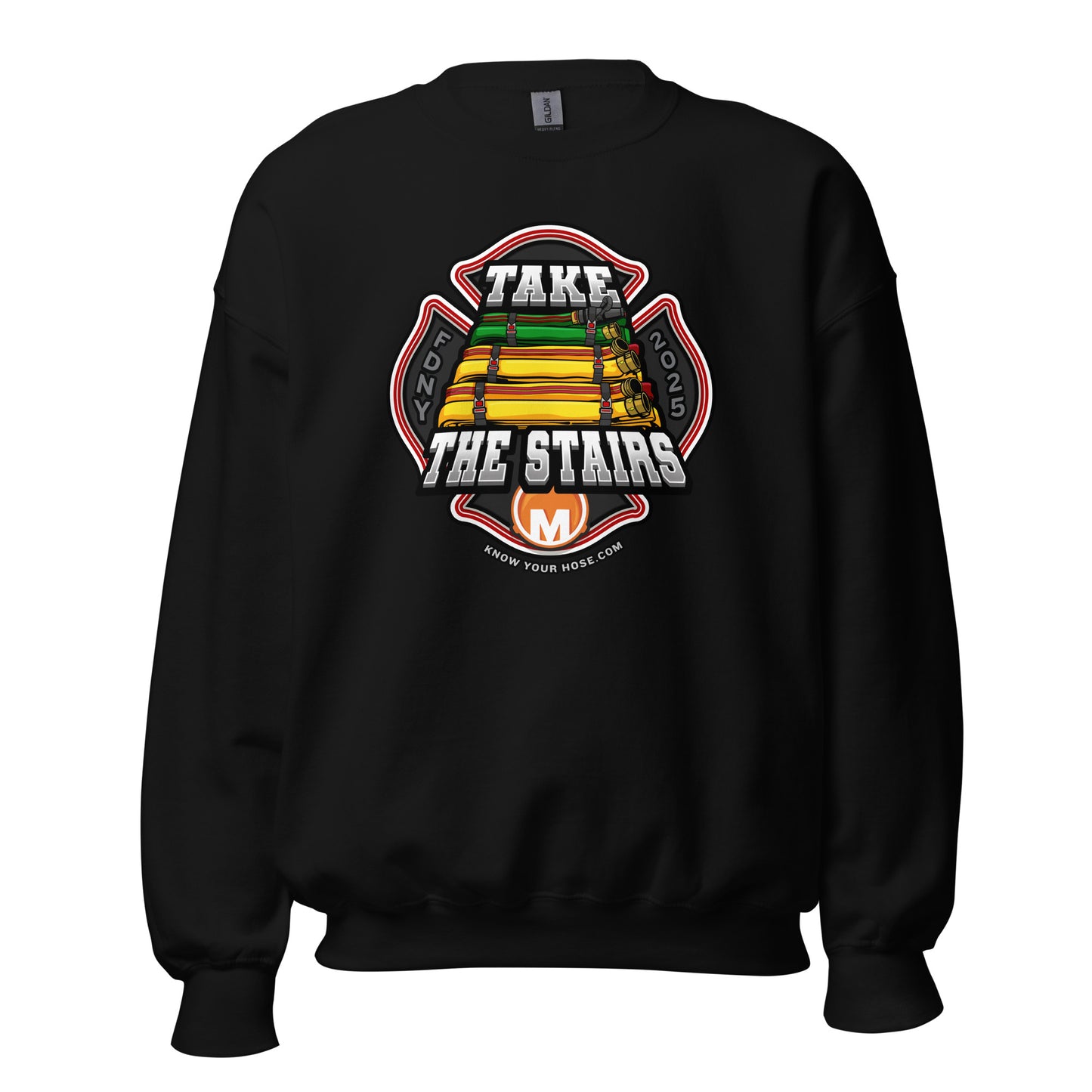 TAKE THE STAIRS – FDNY Maltese Cross (front) – Unisex Sweatshirt