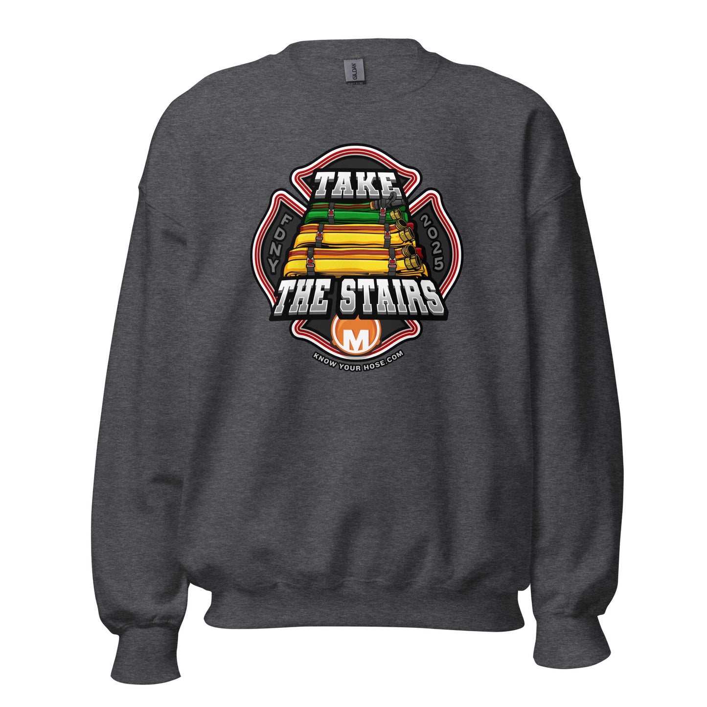 TAKE THE STAIRS – FDNY Maltese Cross (front) – Unisex Sweatshirt