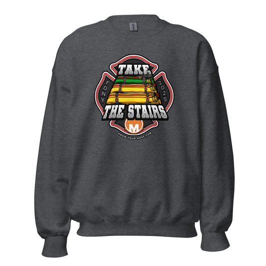 TAKE THE STAIRS – FDNY Maltese Cross (front) – Unisex Sweatshirt