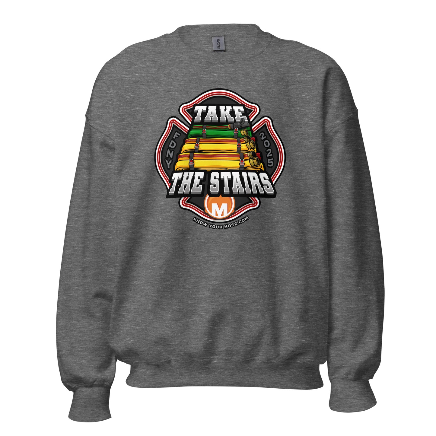 TAKE THE STAIRS – FDNY Maltese Cross (front) – Unisex Sweatshirt