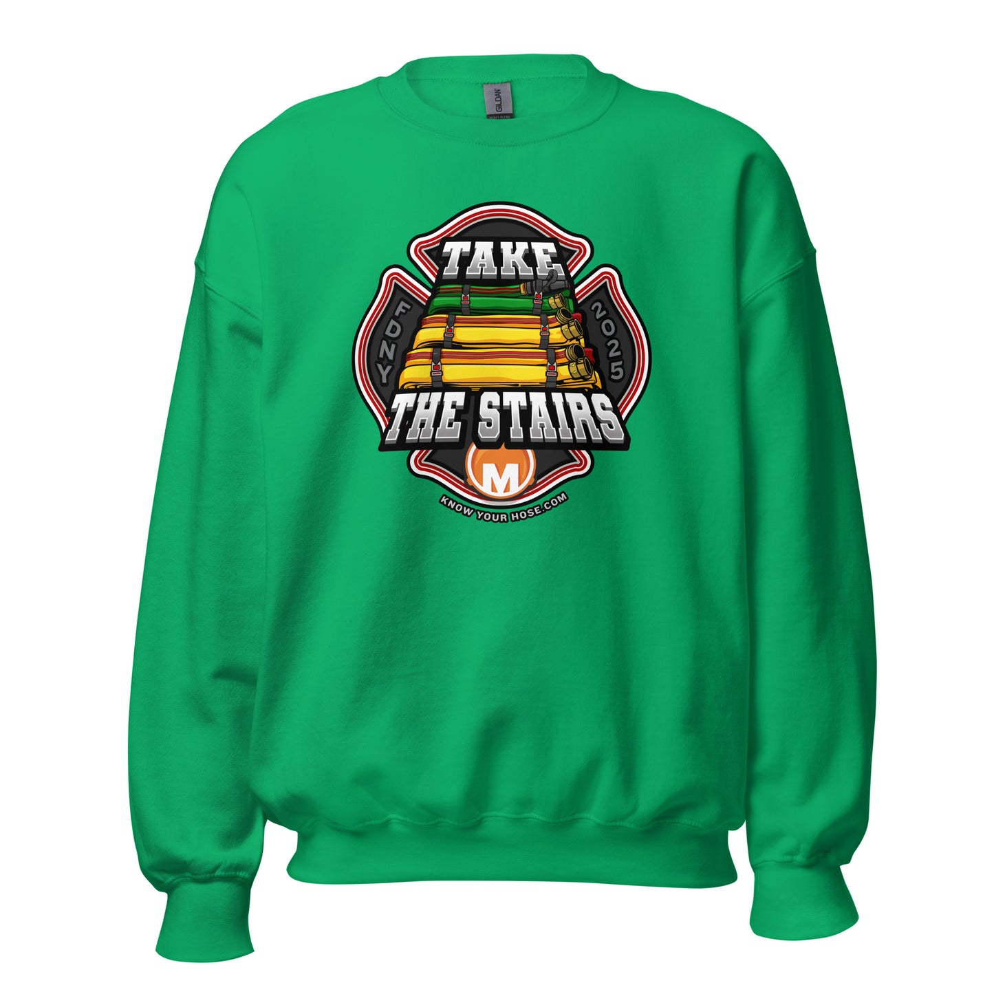 TAKE THE STAIRS – FDNY Maltese Cross (front) – Unisex Sweatshirt