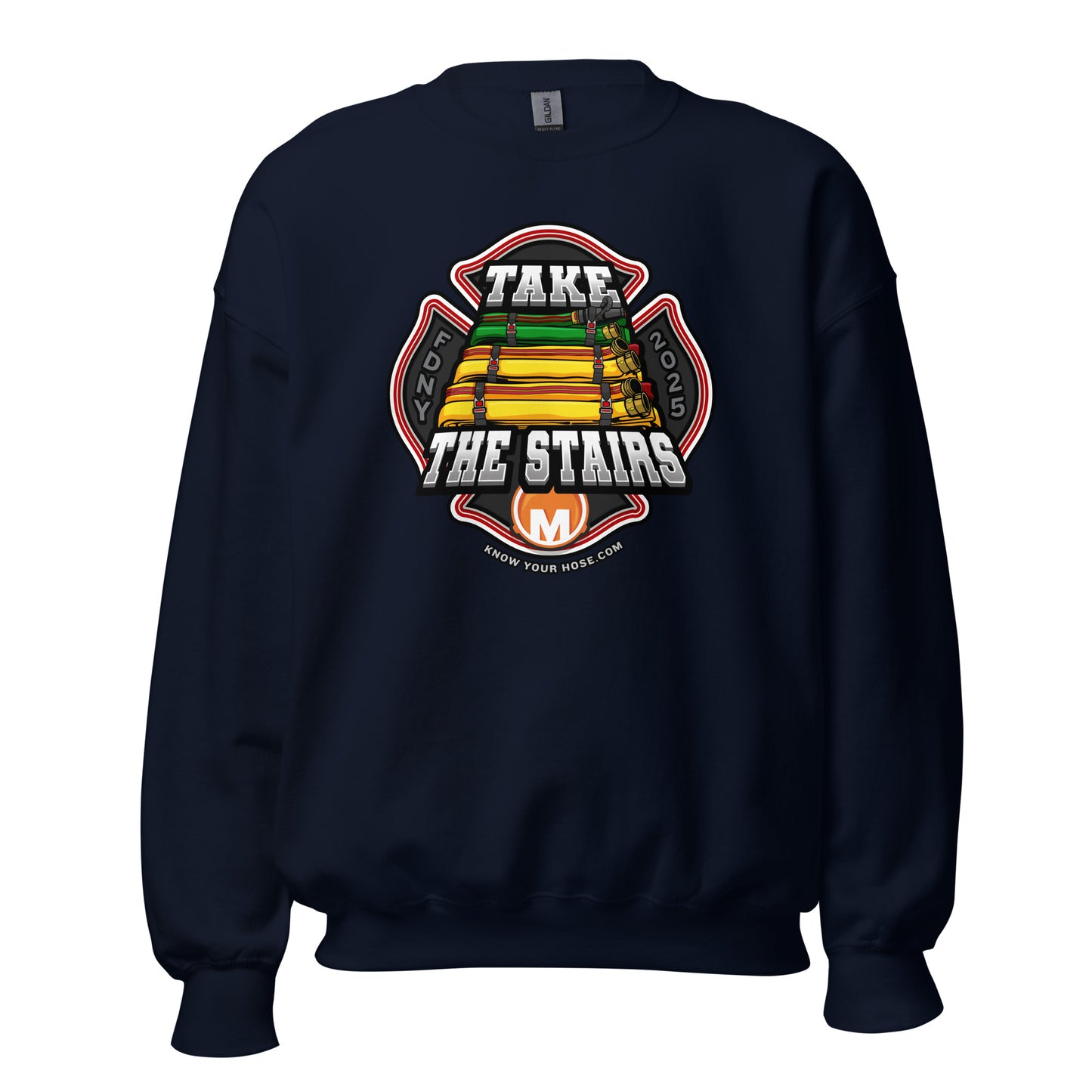 TAKE THE STAIRS – FDNY Maltese Cross (front) – Unisex Sweatshirt
